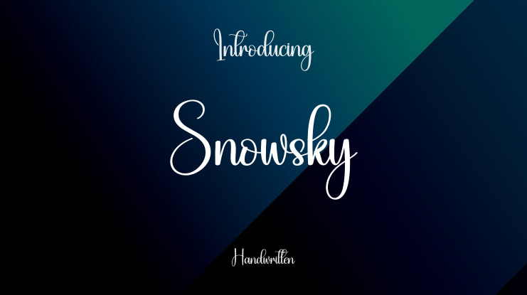 Snowsky Font
