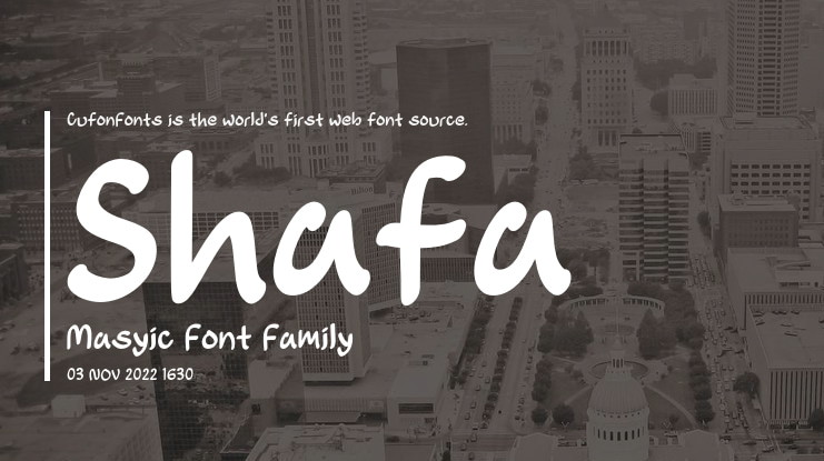 Shafa Masyic Font