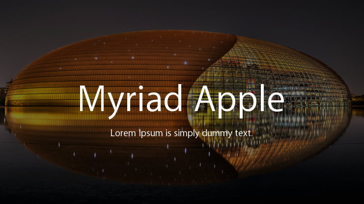 Myriad Apple Font