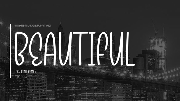 Beautiful Lake Font