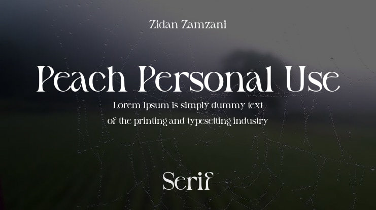 Peach Personal Use Font