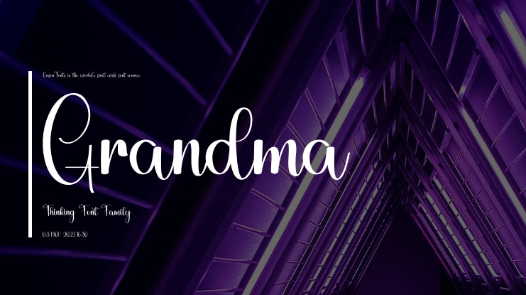 Grandma Thinking Font