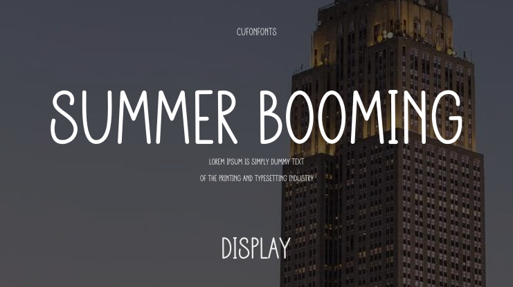 Summer Booming Font