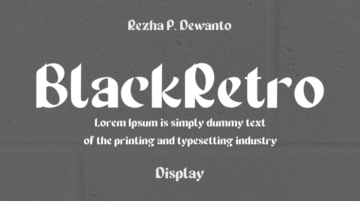 BlackRetro Font
