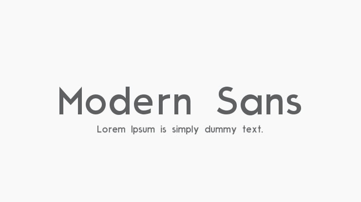 Modern Sans Font