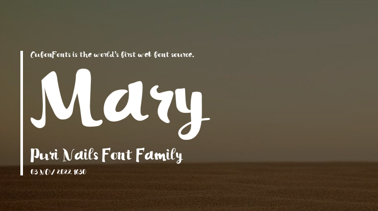 Mary Puri Nails Font