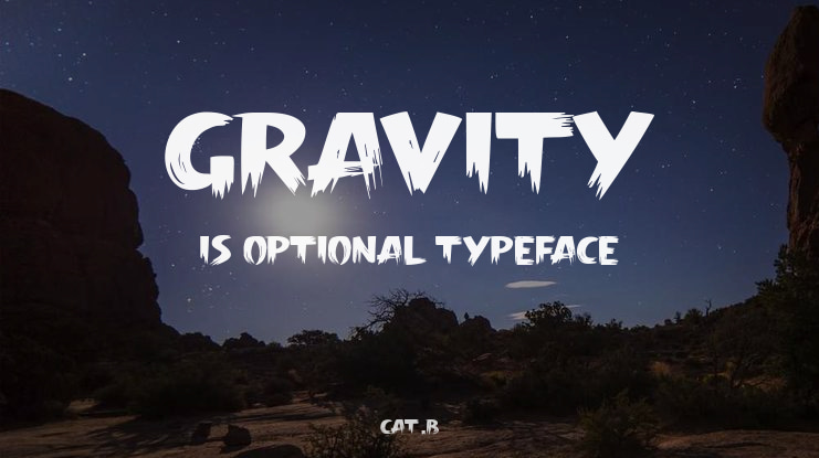 Gravity is Optional Font