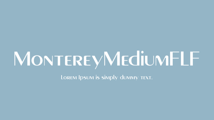 MontereyMediumFLF Font