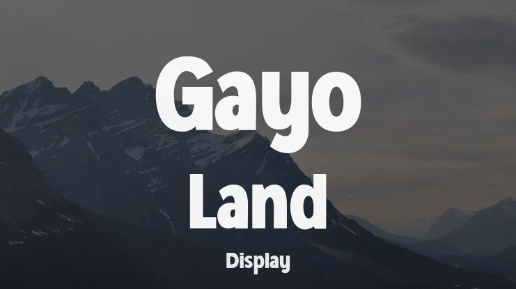 Gayo Land Font Family
