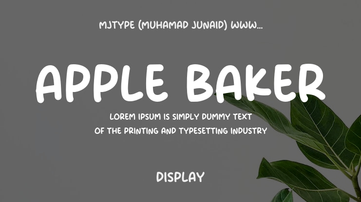 Apple Baker Font