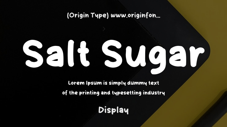 Salt Sugar Font