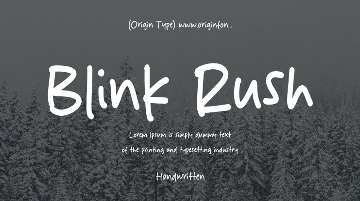 Blink Rush Font
