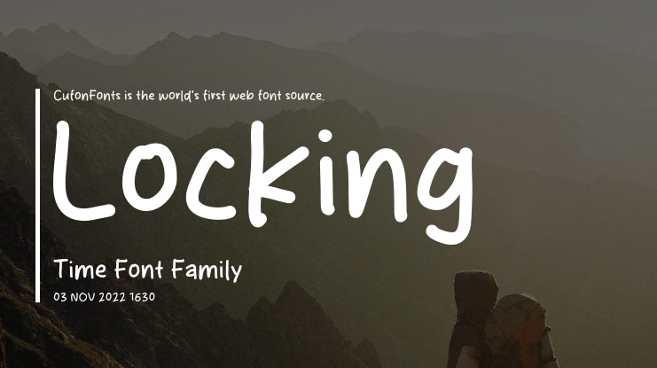 Locking Time Font