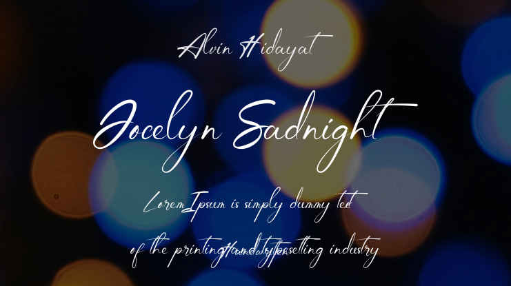 Jocelyn Sadnight Font