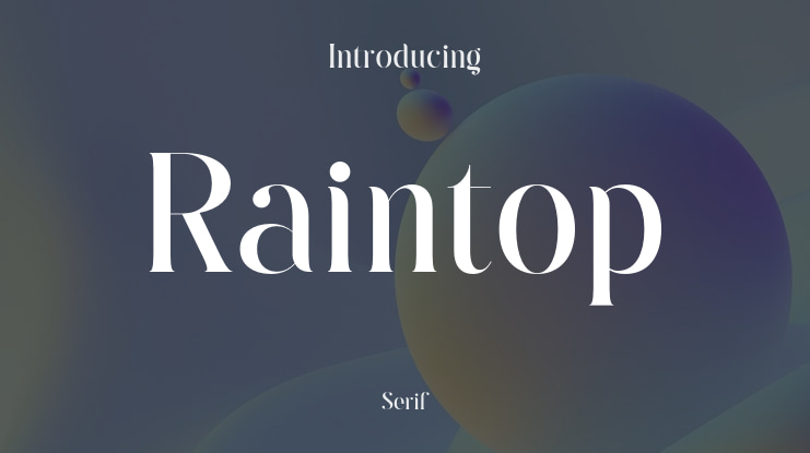 Raintop Font