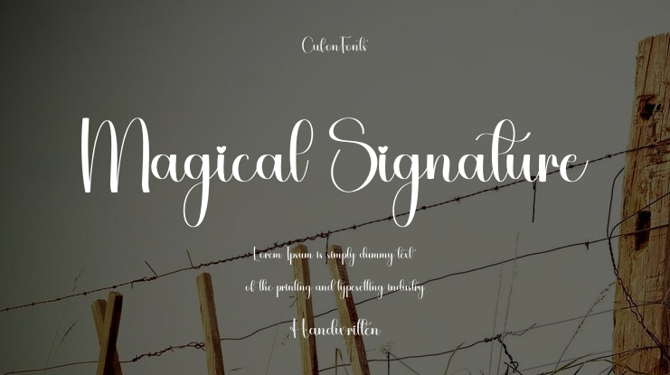 Magical Signature Font