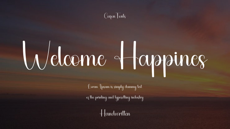 Welcome Happines Font
