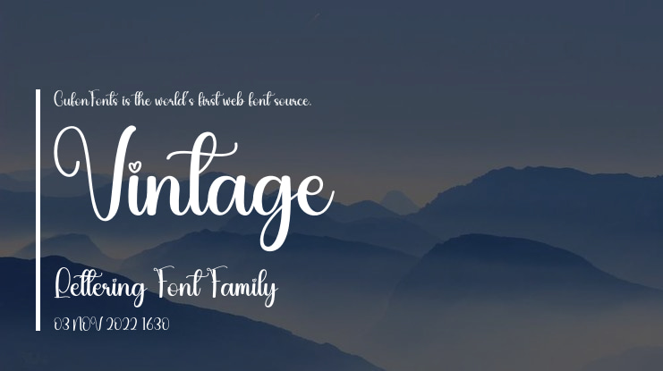 Vintage Lettering Font