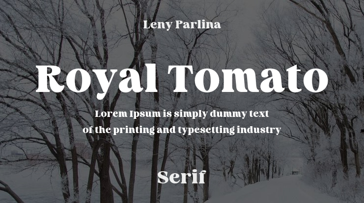 Royal Tomato Font