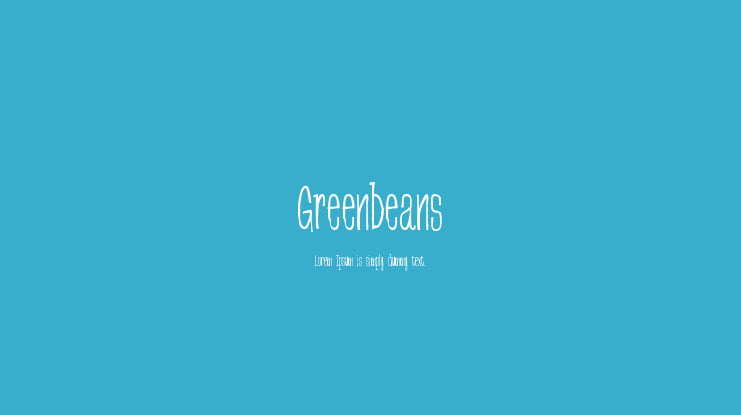 Greenbeans Font
