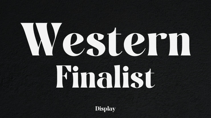 Western Finalist Font