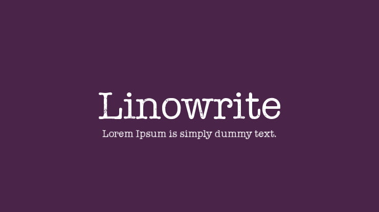 Linowrite Font