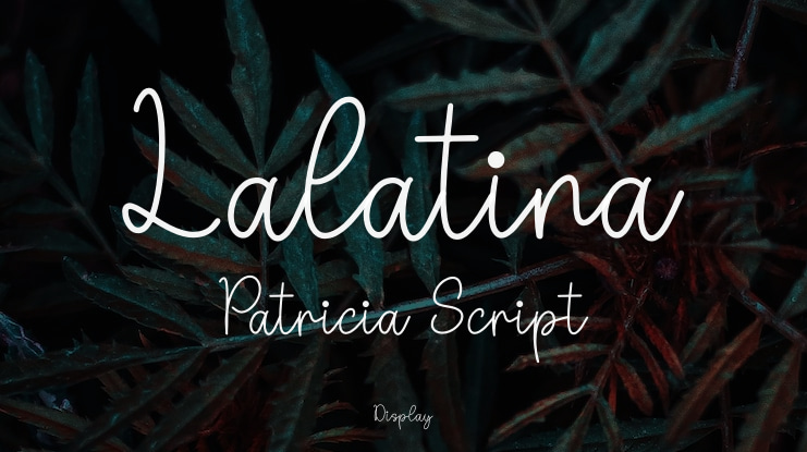 Lalatina Patricia Script Font Family