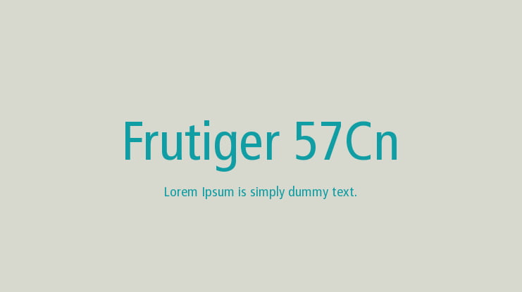 Frutiger 57Cn Font