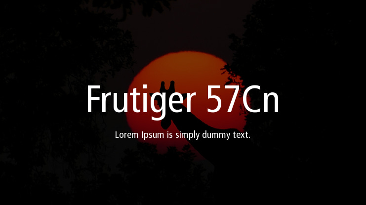 Frutiger 57Cn Font
