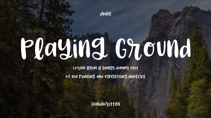 Playing Ground Font