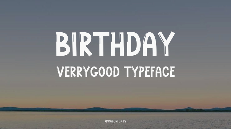 Birthday Verrygood Font