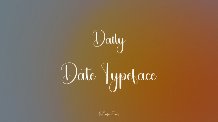 Daily Date Font