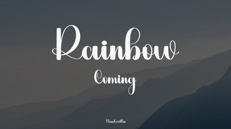 Rainbow Coming Font