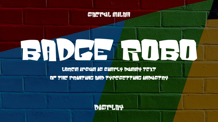 Badge Robo Font Family