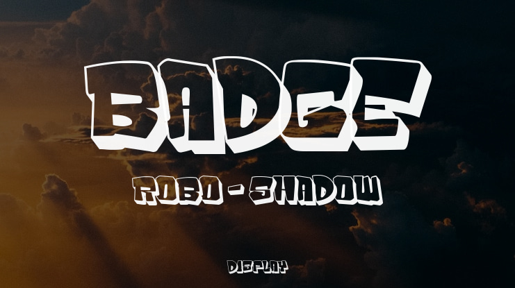 Badge Robo - Shadow Font Family