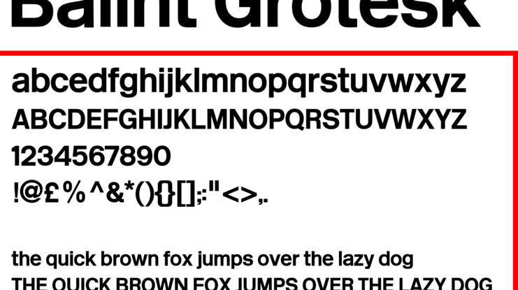 Balint Grotesk Font