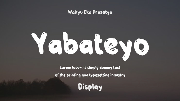 Yabateyo Font