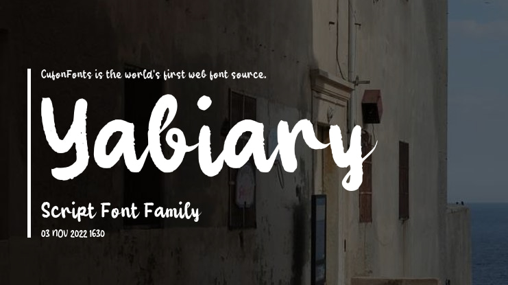 Yabiary Script Font