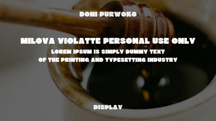 Milova Violatte Personal Use Only Font Family