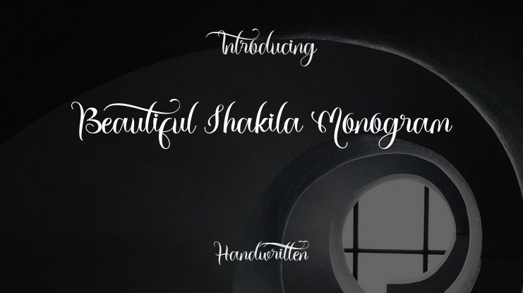 Beautiful Shakila Monogram Font Family