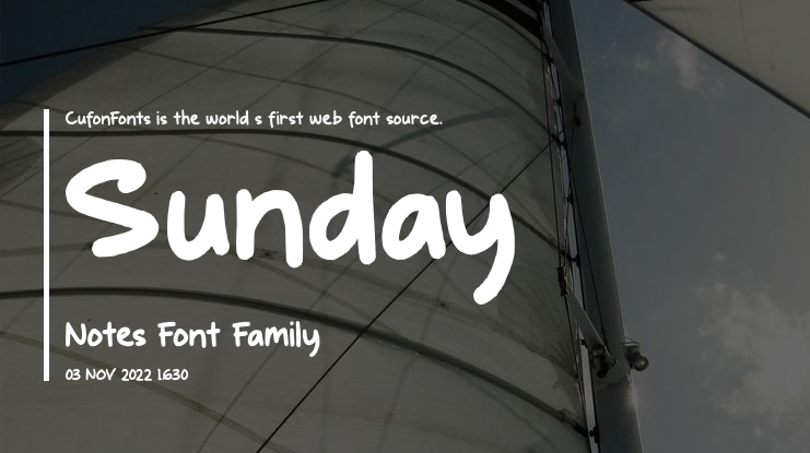 Sunday Notes Font Family