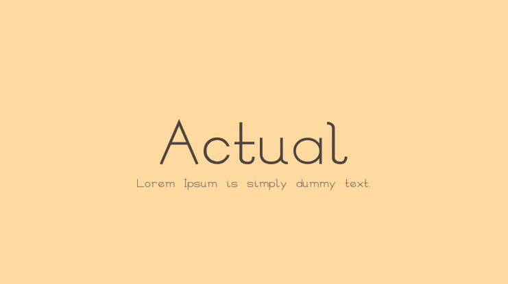 Actual Font