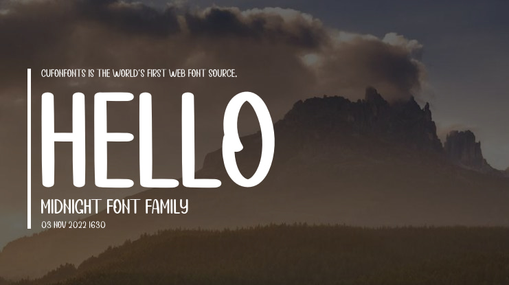 HELLO MIDNIGHT Font