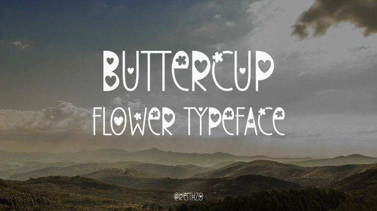 Buttercup Flower Font