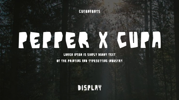 Pepper X Cupa Font
