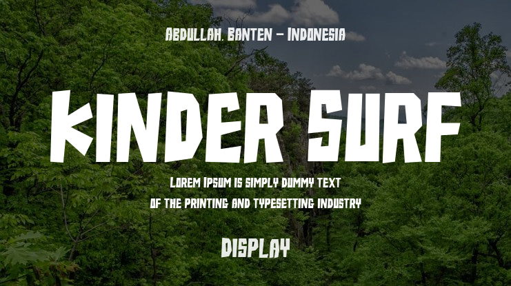 Kinder Surf Font