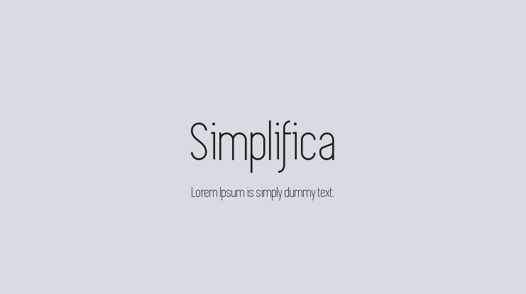 Simplifica Font