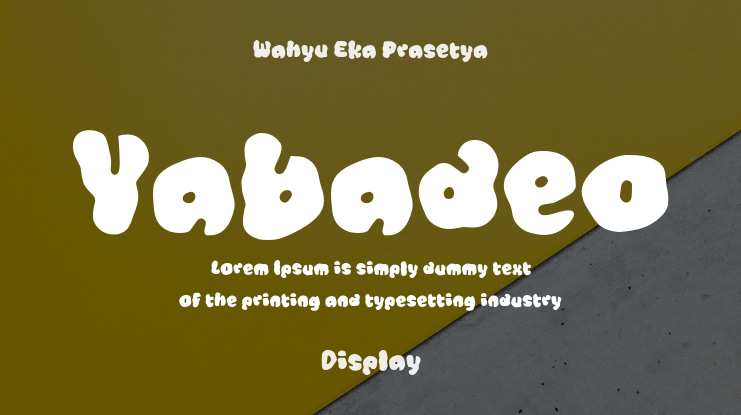 Yabadeo Font