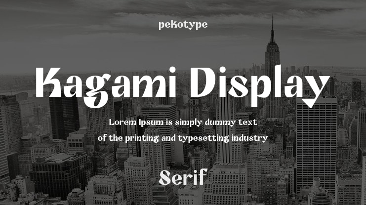 Kagami Display Font
