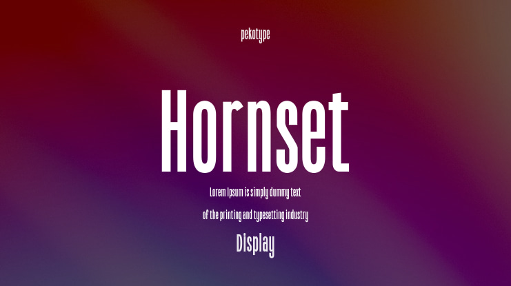 Hornset Font